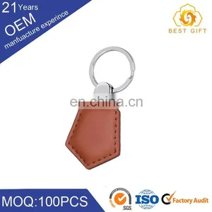 Keychain Best Promotional Gifts Custom Logo PU and Metal Key Ring thumbnail-4