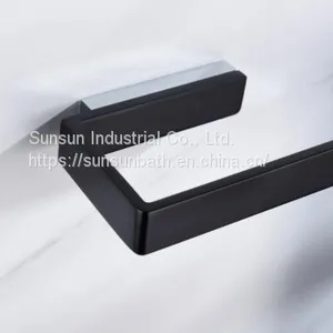 600mm Square Bathroom Towel Rail Single thumbnail-1
