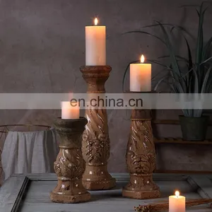 Wholesale Vintage Home Decoration Piece Hotel Custom Cheap Cement Antique Candle Stand Holders thumbnail-6