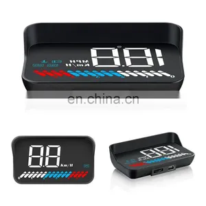 2020 Best Rearview Mirror Tpms Automotive Exploride Obd2 Led Head up Speed Display Projector Navigation Hud Display for Cars thumbnail-1