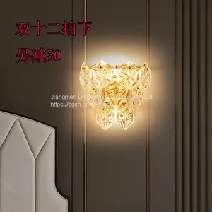 Crystal LED Wall Lamp Light Wall Lamp Nordic Postmodern Crystal Wall Lamp Bedroom Bedside Stair Lamp Wall Lamp Crystal thumbnail-1