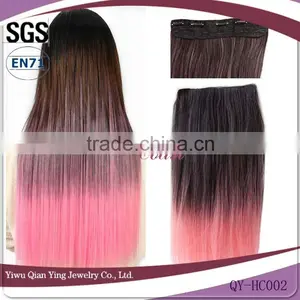 Long Beauty Straight Ombre Synthetic Hair Extension Clip in thumbnail-1