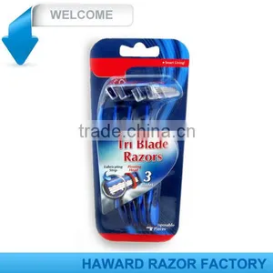 D316L High Quality Razor Triple Blade Pivoting Head Disposable Razor thumbnail-1