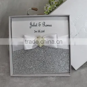 Professional Manufacturer Brooch Glitter Silver Wedding Invitation Box thumbnail-1