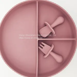 Silicone Baby Divided Plate Suction Feeding Plate Set thumbnail-4