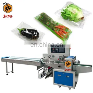 JKMF Vegetable Pillow Packaging Machine For Cucumber Lettuce Spinach Packing Machine Corn Eggplant Carrot Packing Machine thumbnail-1