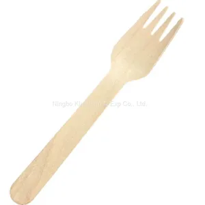 Biodegradable Cutlery Natural Wood /Birch Wooden Disposable Cutlery Set Spoon Fork Knife(1000/Case) thumbnail-1