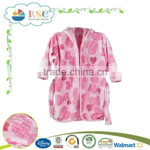 Wholesale 2016 New Design 100% Polyester Carton Baby Girl Bathrobes thumbnail-1