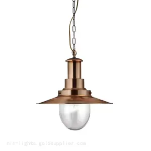 Industrial Vintage 1-Light Pendant Brass Finish Restaurant Kitchen Island Ceiling Fixture Lighting thumbnail-1