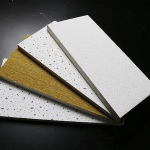 Modern 600X600 Acoustic Mineral Fiber Board Ceiling Tiles Custom Square Panels-Heat Insulation thumbnail-1