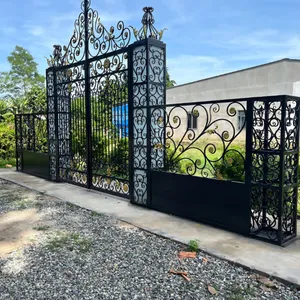 Decorative Wrought Iron Garden Fence for Houses | Superior Quality Metal Fencing thumbnail-1