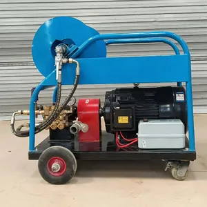 Electric 15kw High Pressure Sewer Drain Water Jet Cleaner 200bar Water Jet Sewer Cleaner 400mm Large Pipe Cleaning Machine thumbnail-1