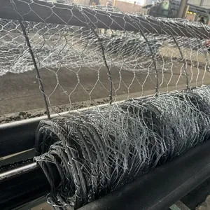 Hexagonally Woven Double Torsion Slope Protection Mesh Plain Weave Cutting Processing for Marine Structures Pipeline Protection thumbnail-5