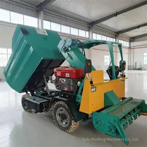 Large Four-wheel Manure Cleaning Vehicle, Cattle Manure Sweeper for Farms, Automatic Manure Cleaning and Scraping Vehicle thumbnail-1