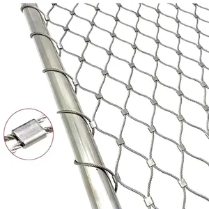 Stainless Steel 304/316 7x7 Wire Mesh for Zoo Fence and Green Wall Applications thumbnail-1
