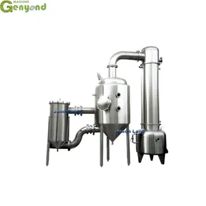 Vacuum Single Effect /three Effect Falling Film Evaporator for Milk Juice Jam Food Falling Film Concentration Evaporator thumbnail-2