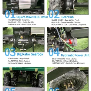 680kg Heavy Load Remote Control Electric Dumper Carrier for Garden Farm and Outdoor Logistics thumbnail-5