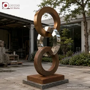 Corten Steel Lion Sculpture for Public Art Project thumbnail-5