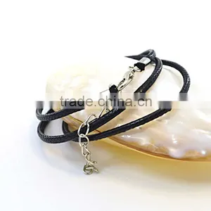 Alloy Jewelry Main Material and Chains Necklaces Nylon Leather Necklace Chain Black thumbnail-6