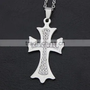 Diamond Cross Necklace Pendants, High-grade Stainless Steel Diamond Necklaces thumbnail-5