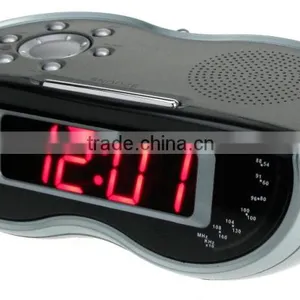 Cheap Big Size Stream Lined Table Desktop Alarm Clock Radio thumbnail-2