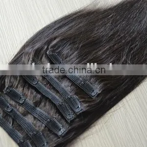 2015 Hot Selling Double Drawn Thick Ends Clip In Hair Extension thumbnail-1