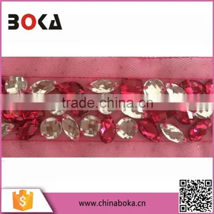 BOKA Popular Rhinestone Waist Applique for Ladies Dress thumbnail-2