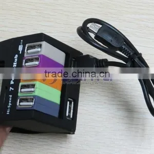 USB 2.0 Drive Port Power Adapter 7 Ports Hub For Computer Laptop Accessory thumbnail-4