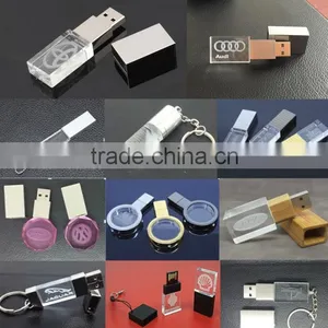 LED Red Green Blue White Light USB Flash Driver Crystal Usb Flash Driver Quality Choice thumbnail-1