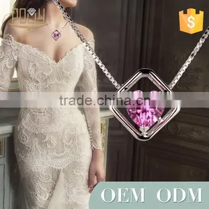 14K Fashion Necklace White Gold Pendant Sets in Dubai thumbnail-1