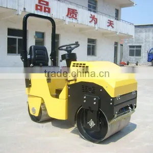 Small Ride-on Double Drum Roller,road Roller,Japan Engine and Bearing 20HP,Max.working Weight 1480kgs,CE Prove thumbnail-1