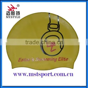 Eco-friendly Adult Customized Swimming Caps Silicone thumbnail-2