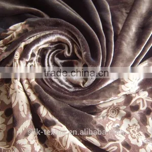 Deco Print and Burn Out Silk Visco Velvet Fabric thumbnail-3