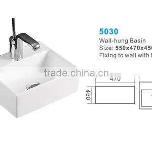 Wall Hung Basin and Sink for Hotel Bathroom Project thumbnail-6