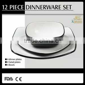 the Popular 12 Pcs Stoneware Glazed Dinner Set thumbnail-5