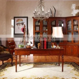 Latest Export Study Room Furniture /home American Style Furntitures/hand Carved Bookcase SetsAS11 thumbnail-1