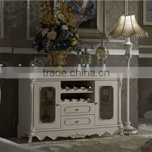 Noble Treasures Elegant French Style Dinging Table and Chair Set With Cabinet / French Royal Round Table CZ102 thumbnail-4