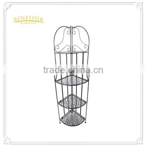 Metal Antique Corner Wire Shelf Kitchen Bread Storage Rack thumbnail-1