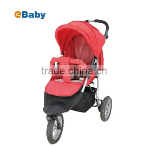 Baby Stroller Manufacturer Adjustable Backrest Footrest Reversible Seat Air Inflated Swivel 3 Wheels With Suspension thumbnail-2