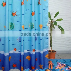 Factory Wholesale Fabric Woven 100%polyester Shower Bamboo Curtain thumbnail-2