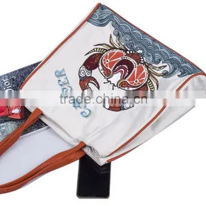 Constellation Series Embroidery And Printed Cotton Leo Women Shopping Shoulder Bag thumbnail-3