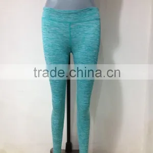 Santic Wholesale Gym Wear Sublimation Print Yoga Pants Contrast Waistband Leggings thumbnail-5