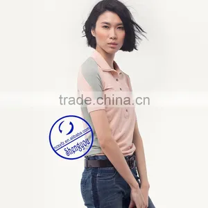 High Quality 100 Cotton Plain Polo t Shirt for Women thumbnail-2