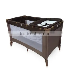Playard Baby Travel Portable Wheeled Crib Playpen Infant Travel Cot Baby Playpen thumbnail-5