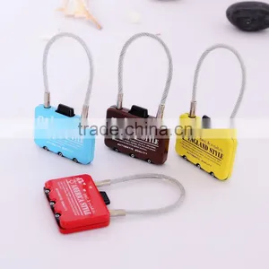 2016 Factory Direct Wholesale Price Zinc Alloy Luggage Cable Combination Lock Quality Choice thumbnail-2