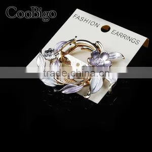 Fashion Jewelry Charming Jasmine Flower MC STONE Women Brooches Pin Gift Corsage Dresses Hijab Scarf Apparel Accessories thumbnail-5