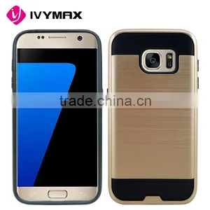 IVYMAX Top Quality Hybrid Metallic Rubberized Hard Cover Phone Case for Samsung Galaxy s7 thumbnail-1