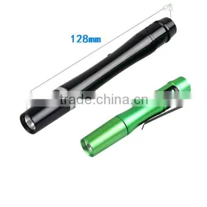 Hot Selling Aluminium Alloy 2xAAA Battery LED Flashlight Pen Style Light thumbnail-6