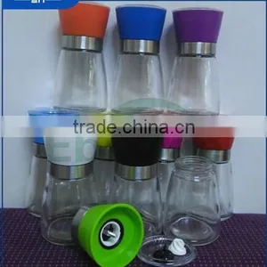 Colored Grinder Lid Glass Spice Grinder Salt Mills Ceramic Material Grinder thumbnail-4