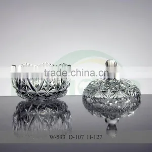 Fancy Antique Crystal Dry Fruit Unique Shape Glass Bowls With Glass Lids Quality Choice thumbnail-2